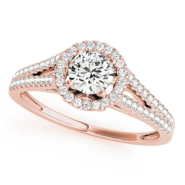 Round Halo Diamond Engagement Ring · 0.25 ct tw