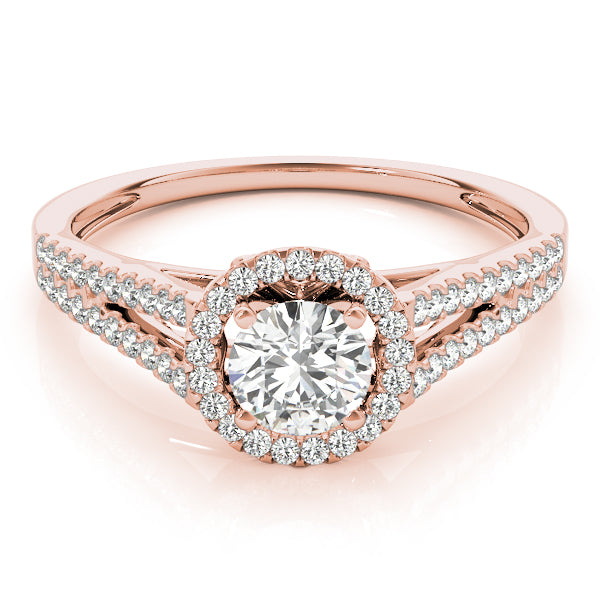 Round Halo Diamond Engagement Ring · 0.30 ct tw