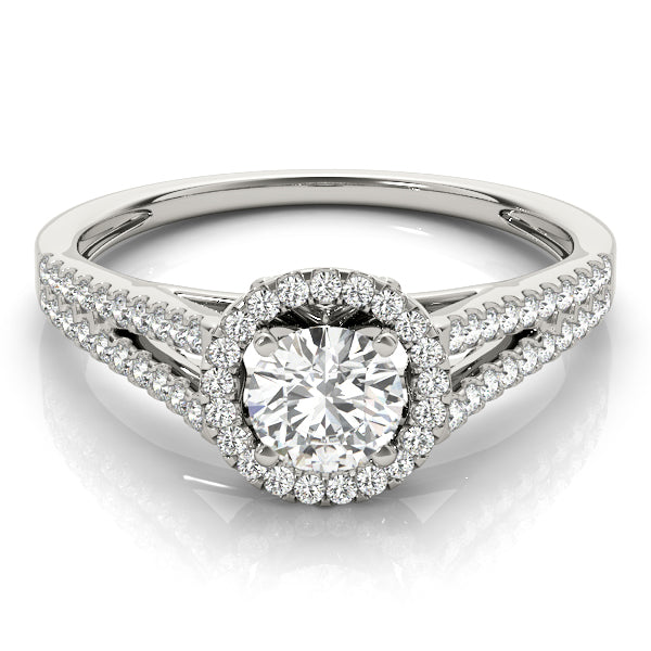 Round Halo Diamond Engagement Ring · 0.25 ct tw