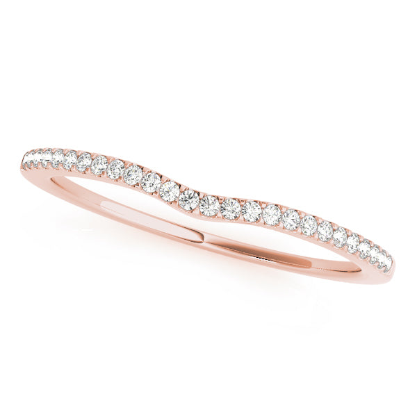 Curved Diamond Wedding Band · 0.10 ct tw