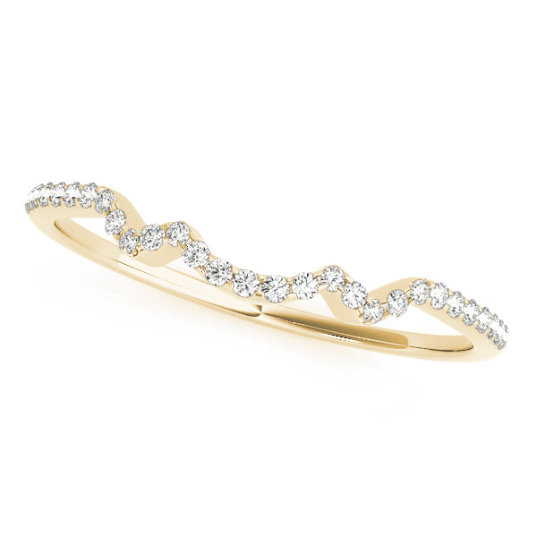 Curved Diamond Wedding Band · 0.09 ct tw