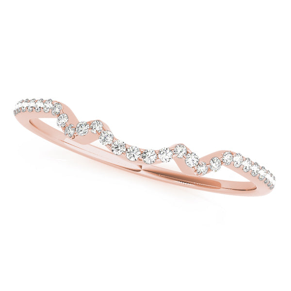 Curved Diamond Wedding Band · 0.09 ct tw