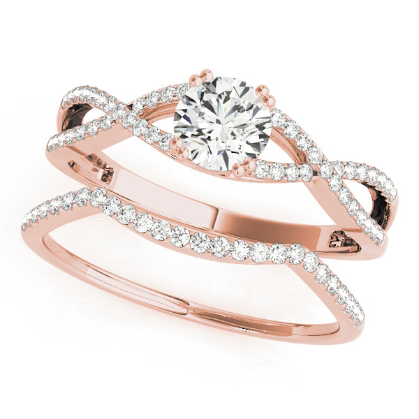 Round Multi-Row Diamond Engagement Ring · 0.93 ct tw
