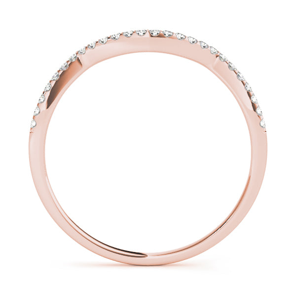 Curved Diamond Wedding Band · 0.10 ct tw