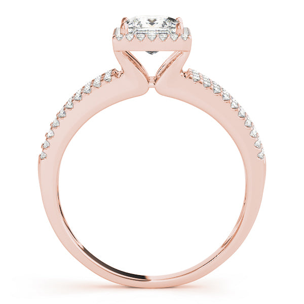 Square Halo & Cushion Diamond Engagement Ring · 0.56 ct tw