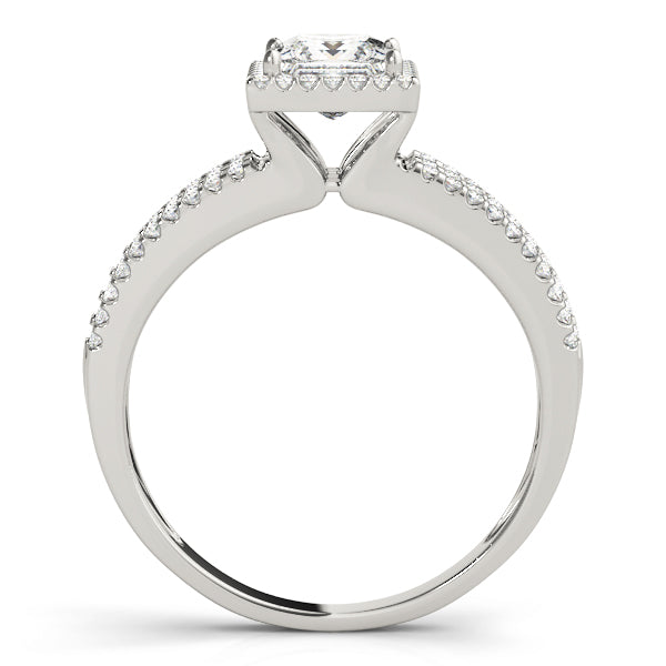 Square Halo & Cushion Diamond Engagement Ring · 0.75 ct tw