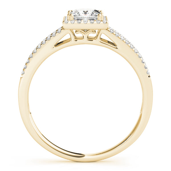 Square Halo & Cushion Diamond Engagement Ring · 0.95 ct tw