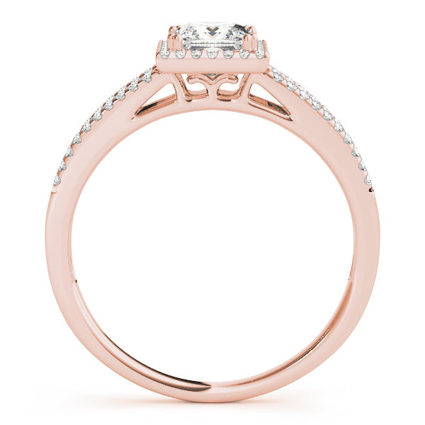 Square Halo & Cushion Diamond Engagement Ring · 0.95 ct tw
