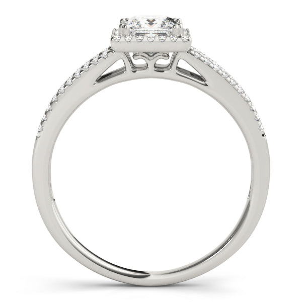 Square Halo & Cushion Diamond Engagement Ring · 0.69 ct tw