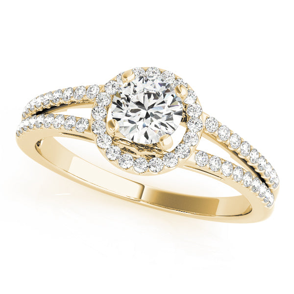 Round Halo Diamond Engagement Ring · 0.19 ct tw