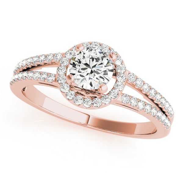 Round Halo Diamond Engagement Ring · 0.19 ct tw