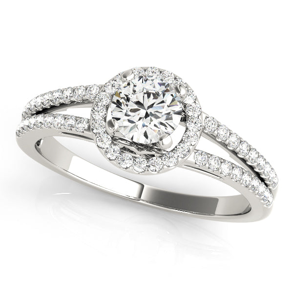 Round Halo Diamond Engagement Ring · 0.19 ct tw