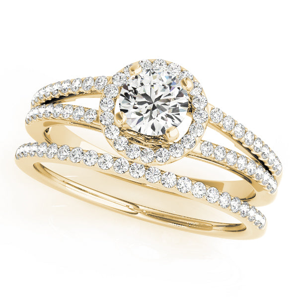 Round Halo Diamond Engagement Ring · 0.19 ct tw
