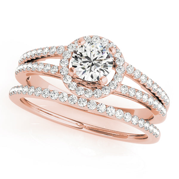 Round Halo Diamond Engagement Ring · 0.35 ct tw