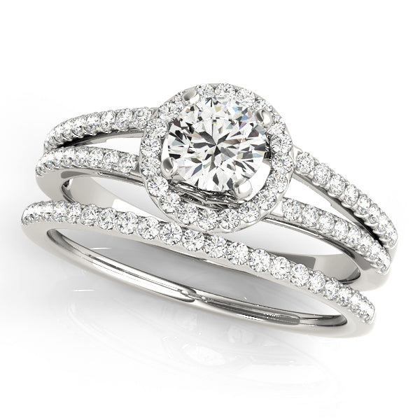 Round Halo Diamond Engagement Ring · 0.19 ct tw