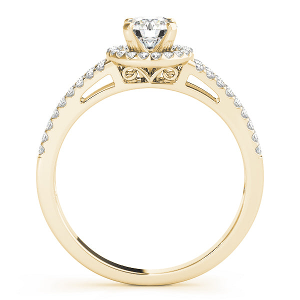 Round Halo Diamond Engagement Ring · 0.19 ct tw