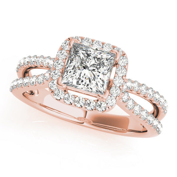 Square Halo & Cushion Diamond Engagement Ring · 1.94 ct tw