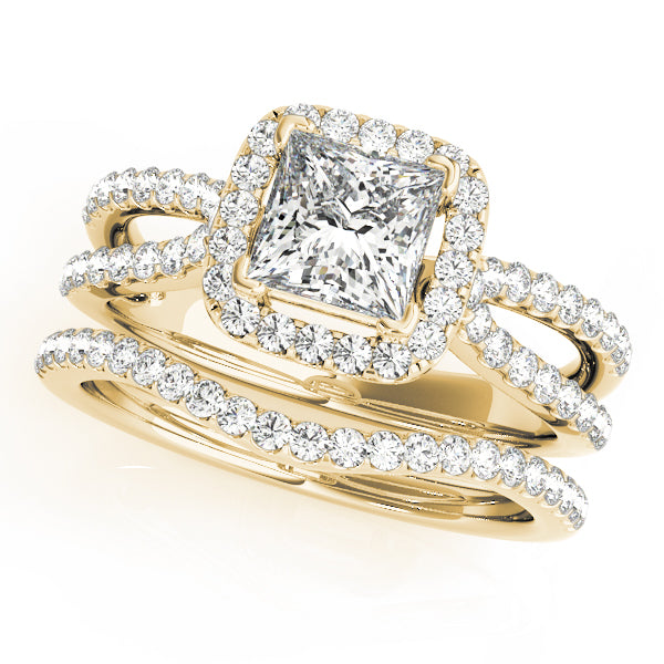 Square Halo & Cushion Diamond Engagement Ring · 2.38 ct tw