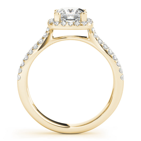 Square Halo & Cushion Diamond Engagement Ring · 1.16 ct tw