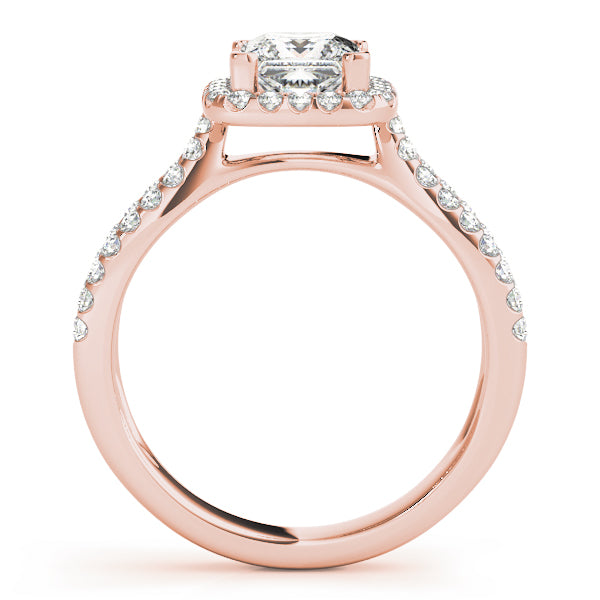 Square Halo & Cushion Diamond Engagement Ring · 1.16 ct tw