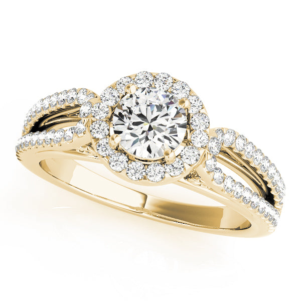 Round Halo Diamond Engagement Ring · 1.11 ct tw