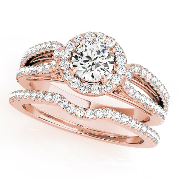 Round Halo Diamond Engagement Ring · 0.84 ct tw