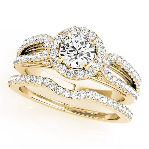 Round Halo Diamond Engagement Ring · 1.11 ct tw