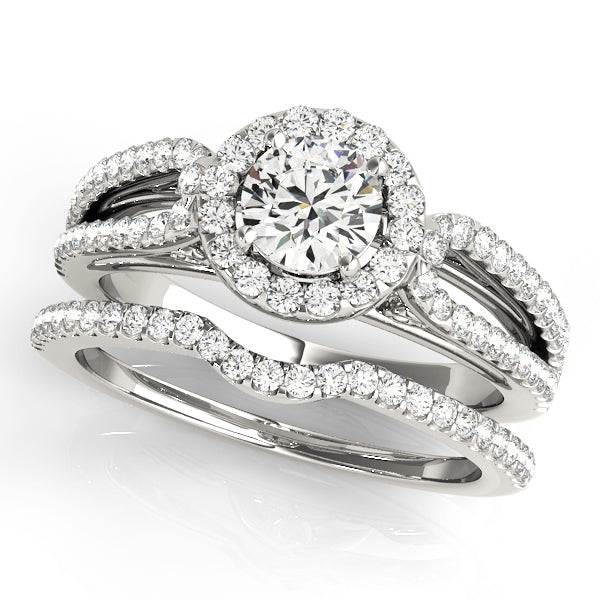 Round Halo Diamond Engagement Ring · 0.68 ct tw