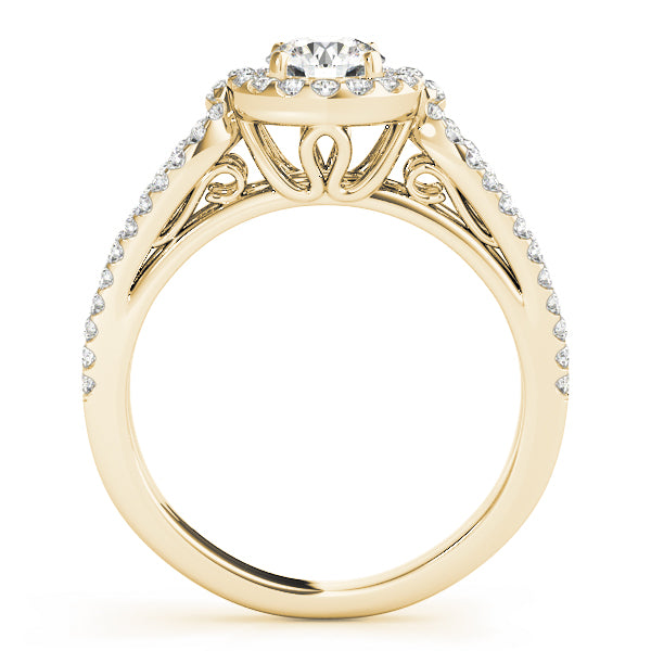 Round Halo Diamond Engagement Ring · 0.84 ct tw