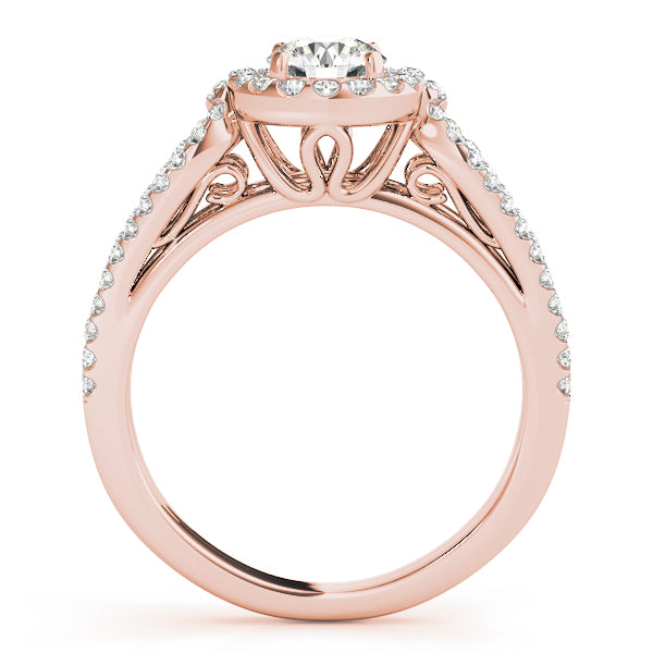 Round Halo Diamond Engagement Ring · 0.84 ct tw