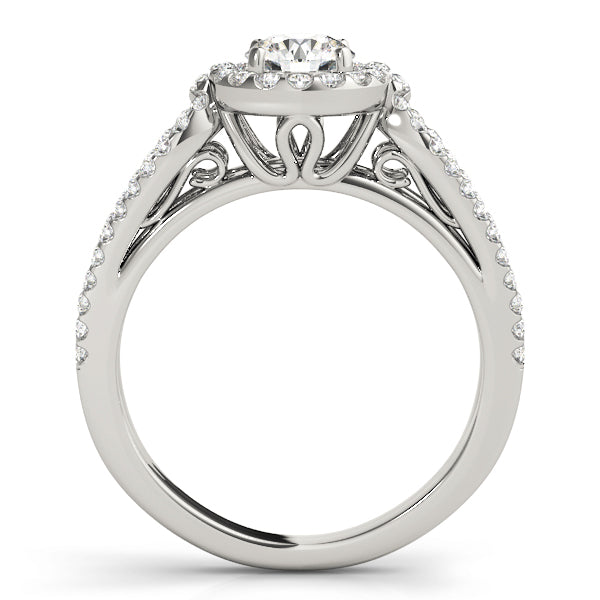Round Halo Diamond Engagement Ring · 0.84 ct tw