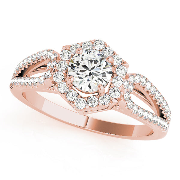 Round Halo Diamond Engagement Ring · 1.39 ct tw