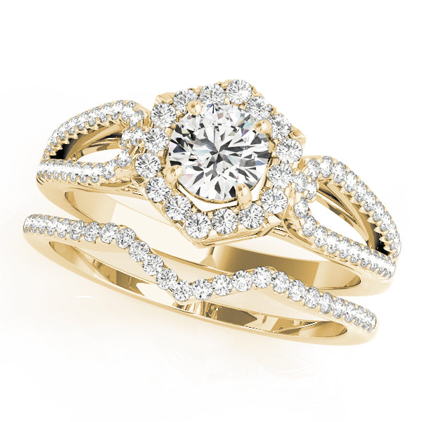 Round Halo Diamond Engagement Ring · 1.39 ct tw
