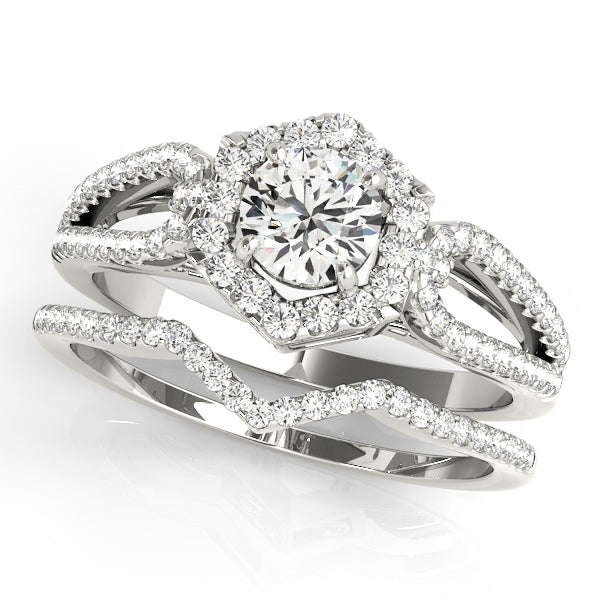 Round Halo Diamond Engagement Ring · 1.39 ct tw