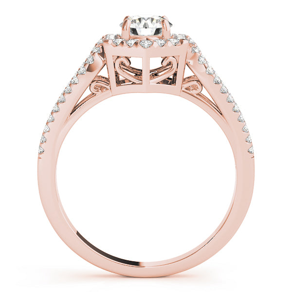 Round Halo Diamond Engagement Ring · 1.39 ct tw