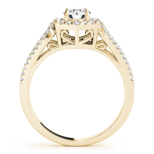 Round Halo Diamond Engagement Ring · 0.70 ct tw