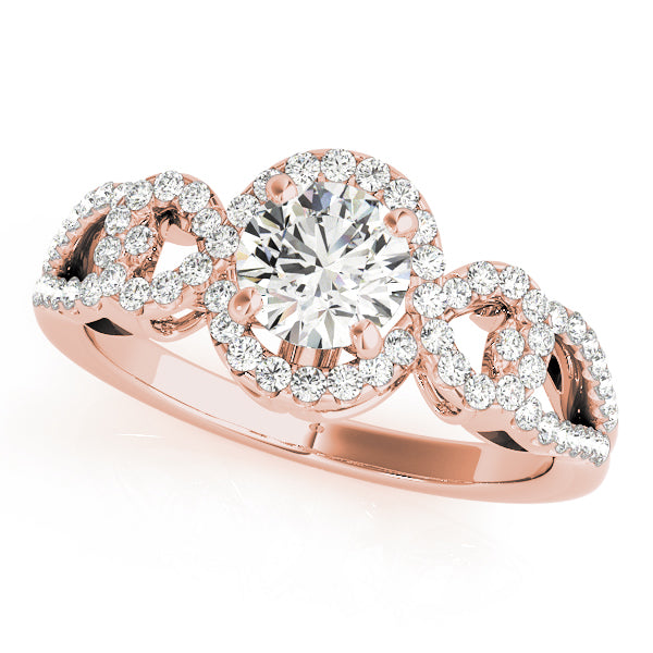 Round Halo Diamond Engagement Ring · 0.33 ct tw