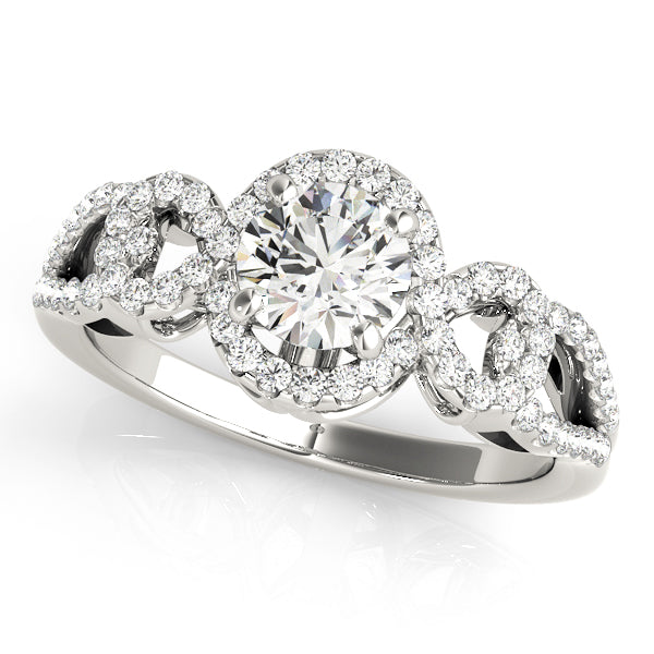 Round Halo Diamond Engagement Ring · 0.33 ct tw