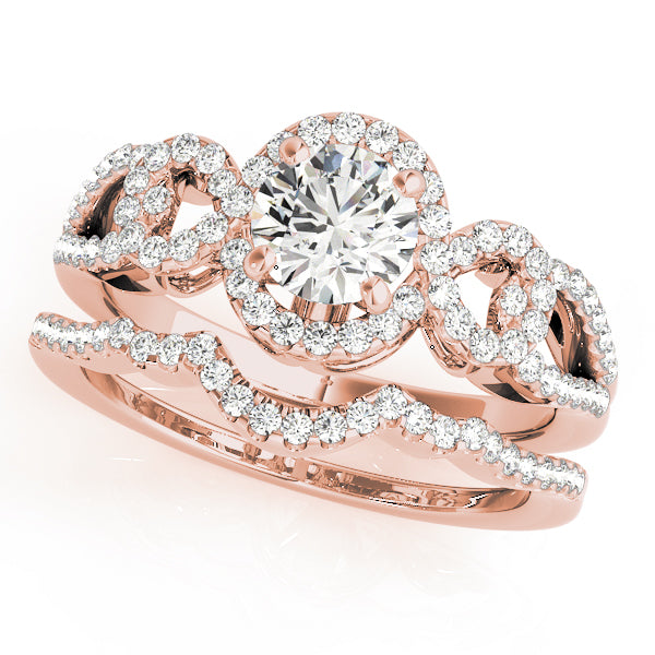 Round Halo Diamond Engagement Ring · 0.34 ct tw