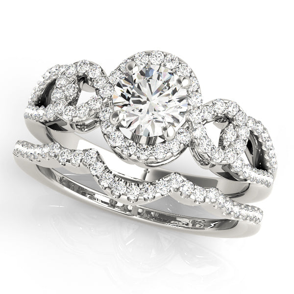 Round Halo Diamond Engagement Ring · 0.33 ct tw