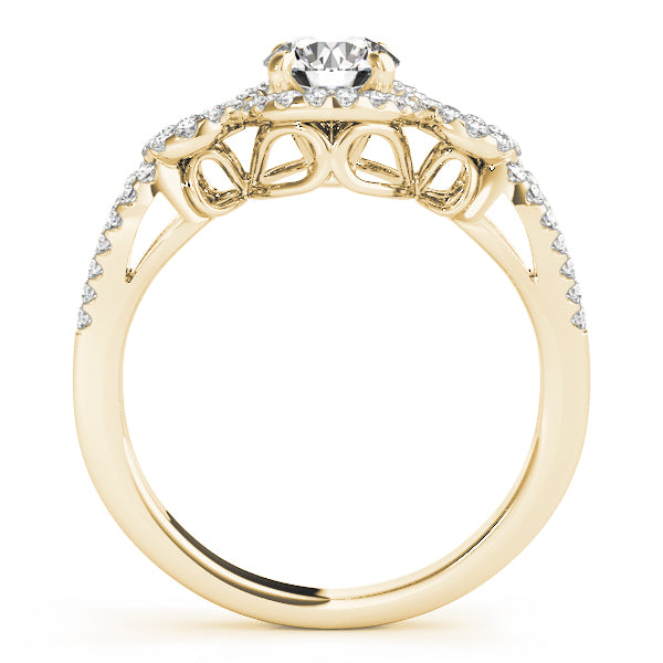 Round Halo Diamond Engagement Ring · 0.34 ct tw