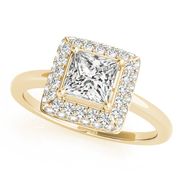 Square Halo & Cushion Diamond Engagement Ring · 1.19 ct tw