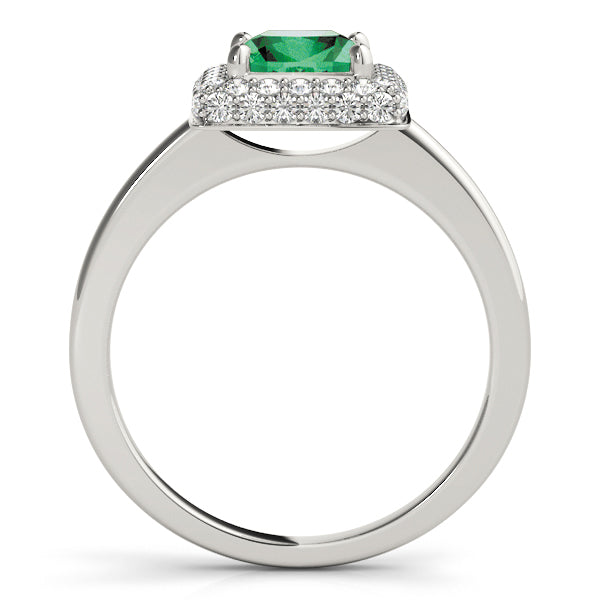 Square Halo & Cushion Diamond Engagement Ring · 1.19 ct tw