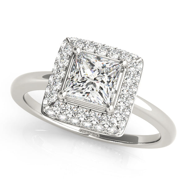 Square Halo & Cushion Diamond Engagement Ring · 1.19 ct tw
