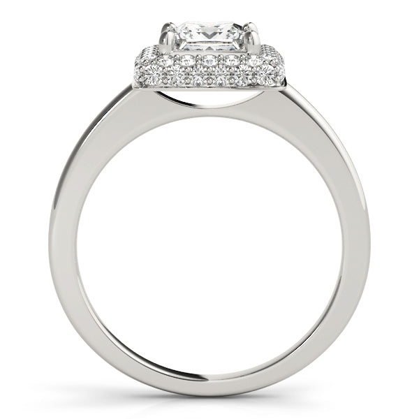 Square Halo & Cushion Diamond Engagement Ring · 1.19 ct tw
