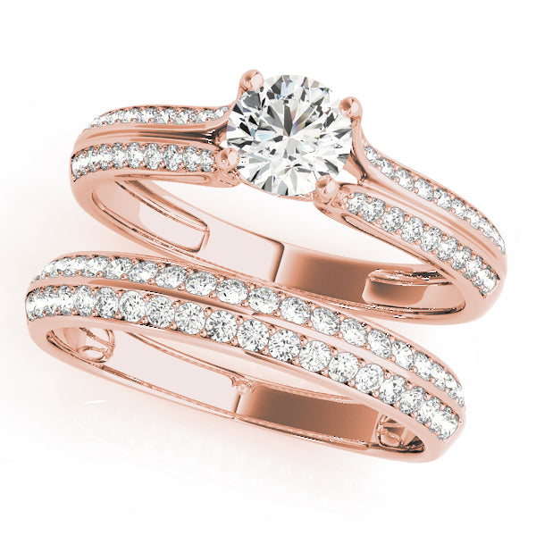 Round Multi-Row Diamond Engagement Ring · 1.18 ct tw