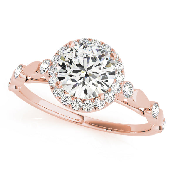 Round Halo Diamond Engagement Ring · 0.23 ct tw
