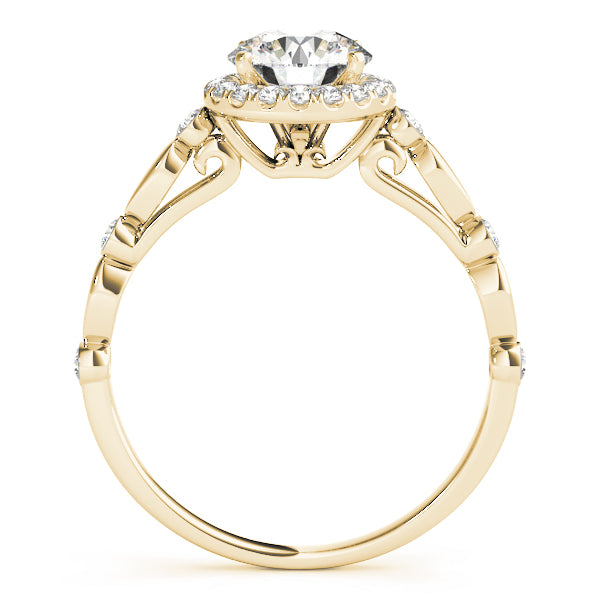 Round Halo Diamond Engagement Ring · 0.23 ct tw