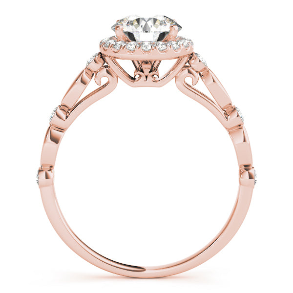 Round Halo Diamond Engagement Ring · 0.33 ct tw