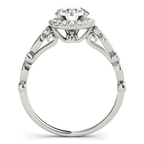 Round Halo Diamond Engagement Ring · 0.33 ct tw